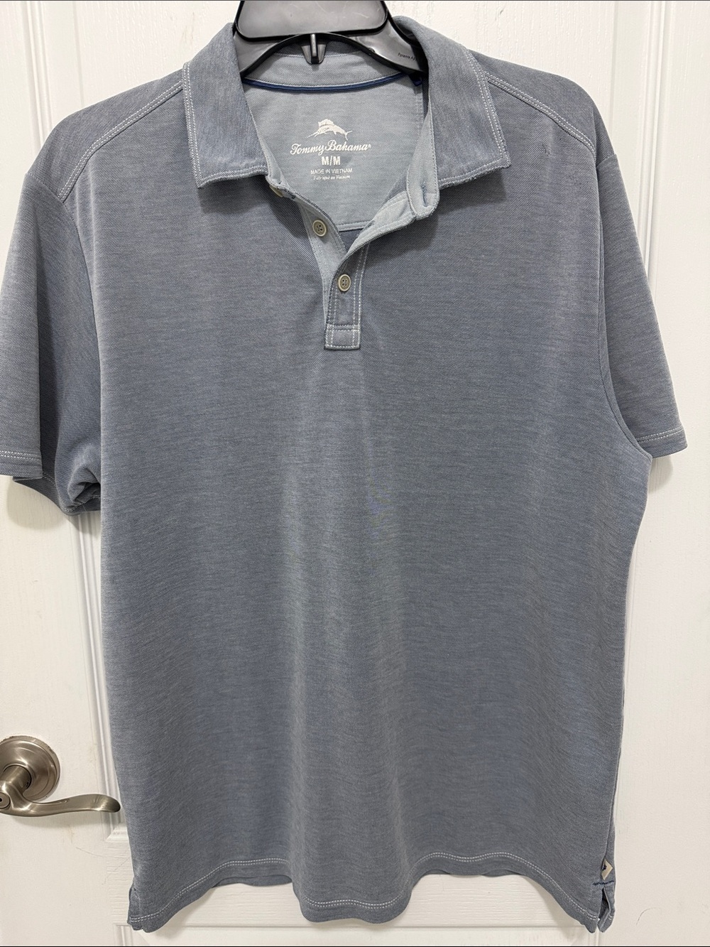 Tommy Bahama Washed Blue-Gray Short Sleeve Polo